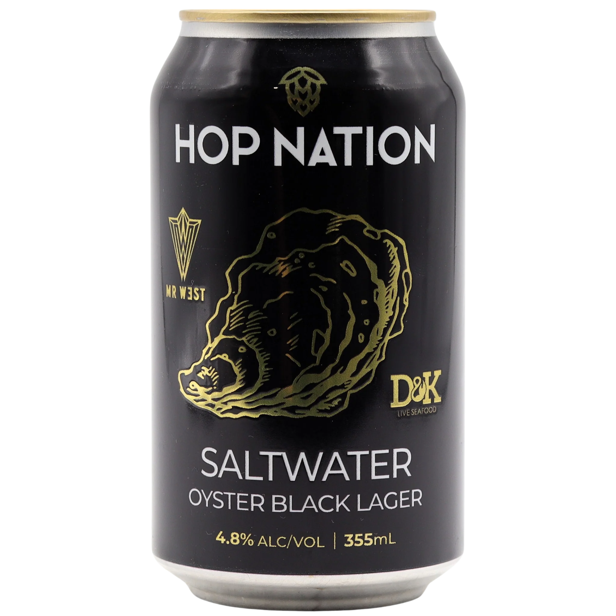 Hop Nation X Mr West X D&K Live Seafood - Saltwater Oyster Black Lager