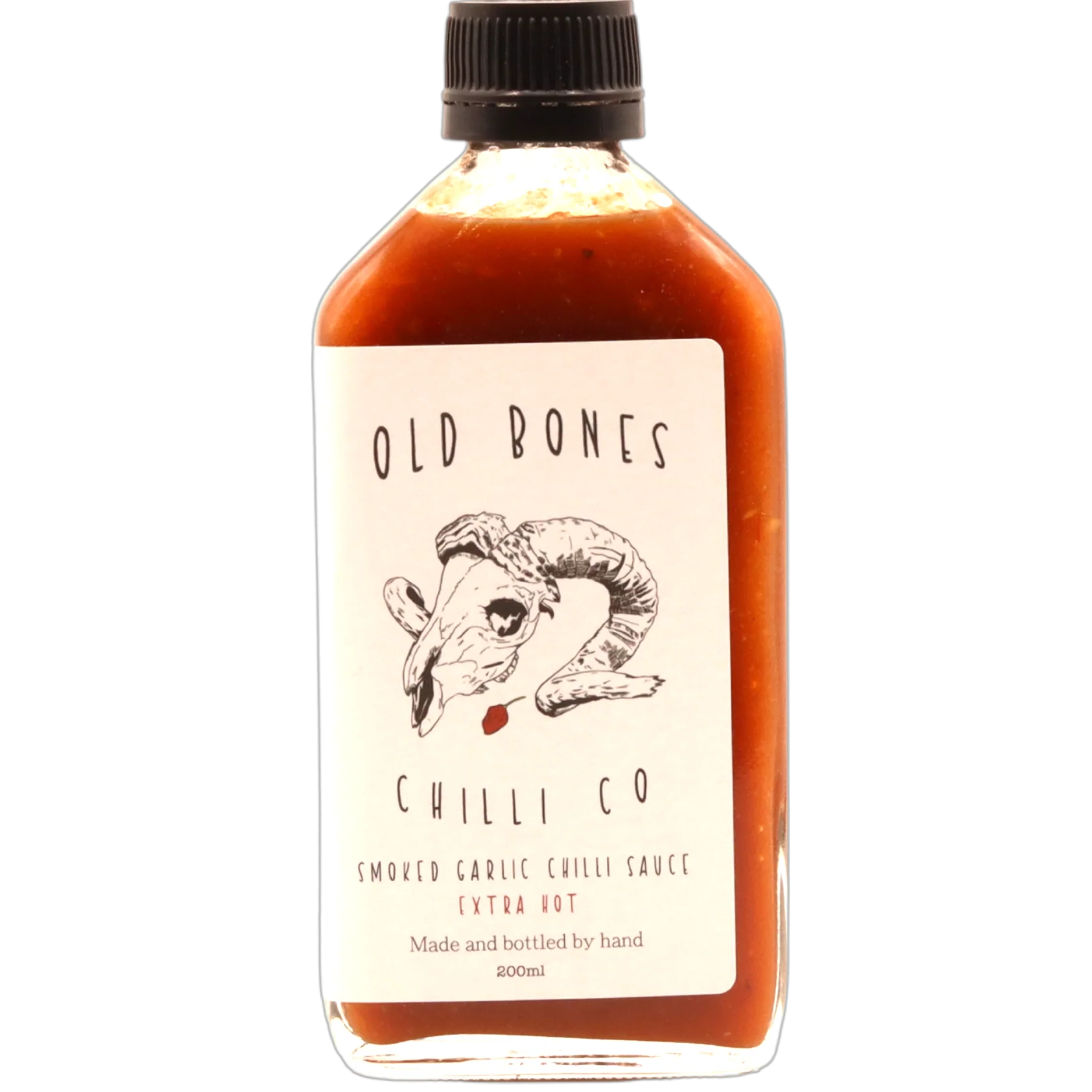 Old Bones Chilli Co- Smoked Garlic Chilli Sauce Extra Hot