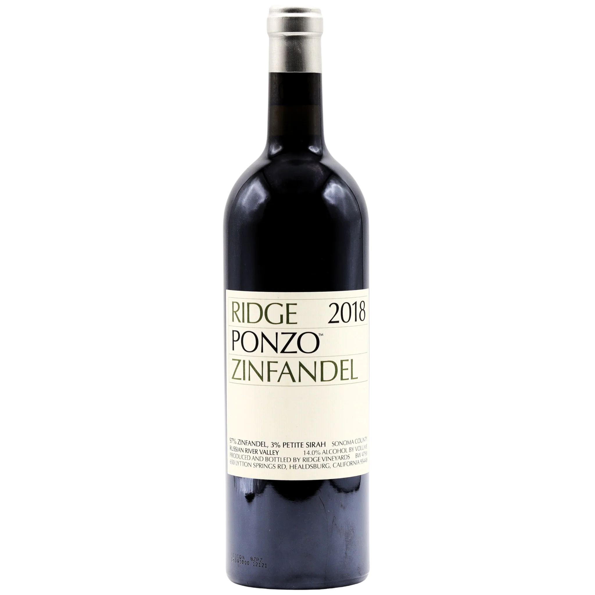Ridge Vineyard - Ponzo Zinfandel