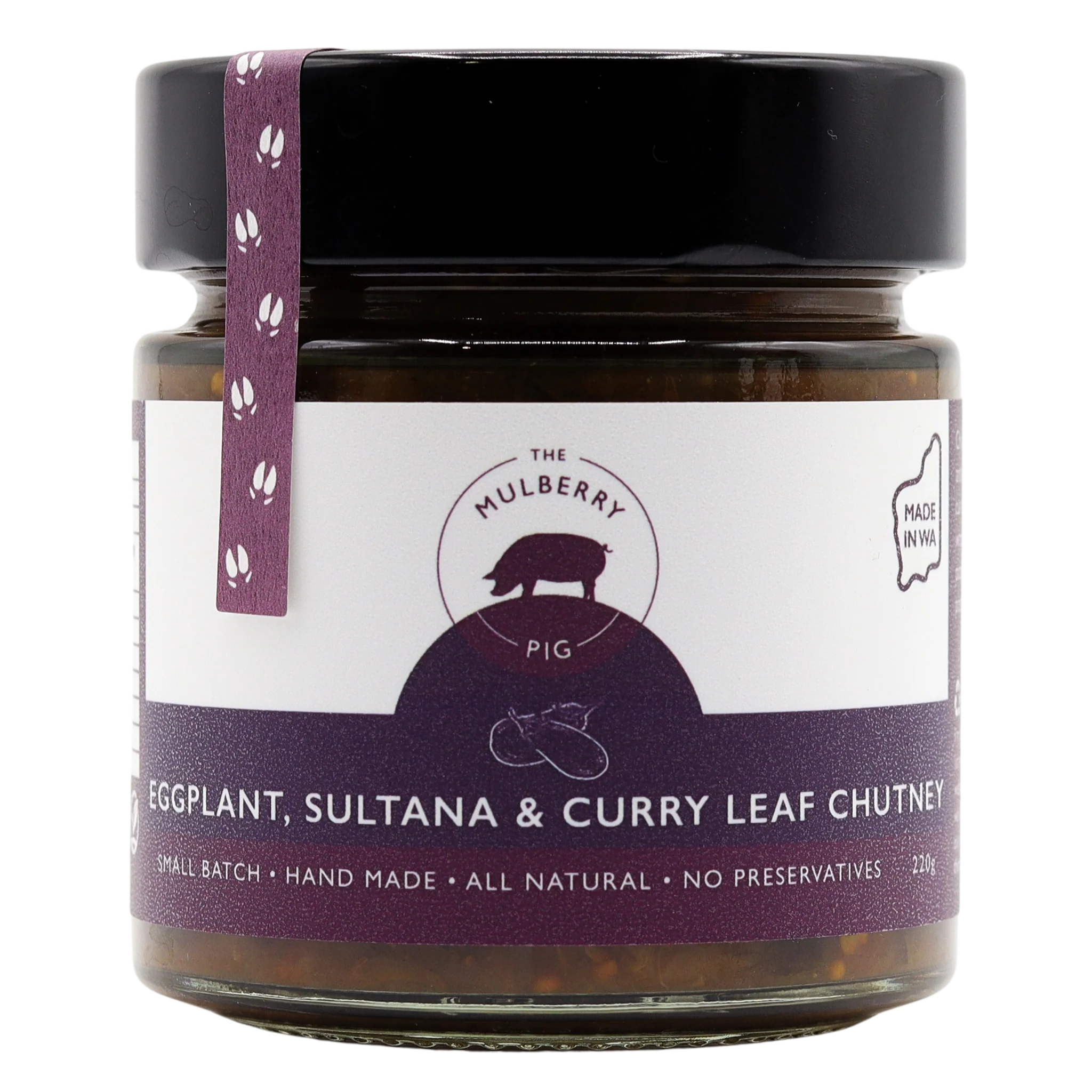 The Mulberry Pig - Eggplant, Sultana & Curry Leaf Chutney