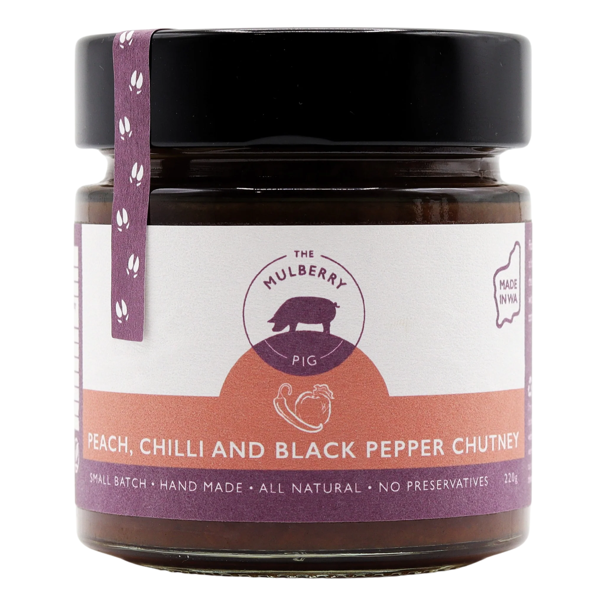 The Mulberry Pig - Peach, Chilli And Black Pepper Chutney